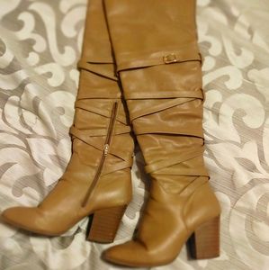 Over the Knee Tan Boots